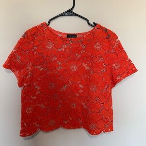 TOPSHOP Blouse size 8 orange